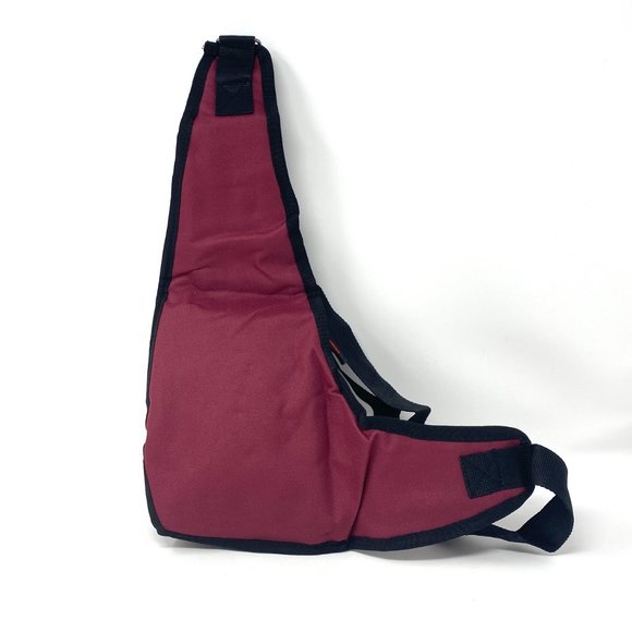 Messenger Women's Burgundy Bag Poly Sport Shoulder 4 Zip Pocket Cellphone Pouch - Picture 2 of 4